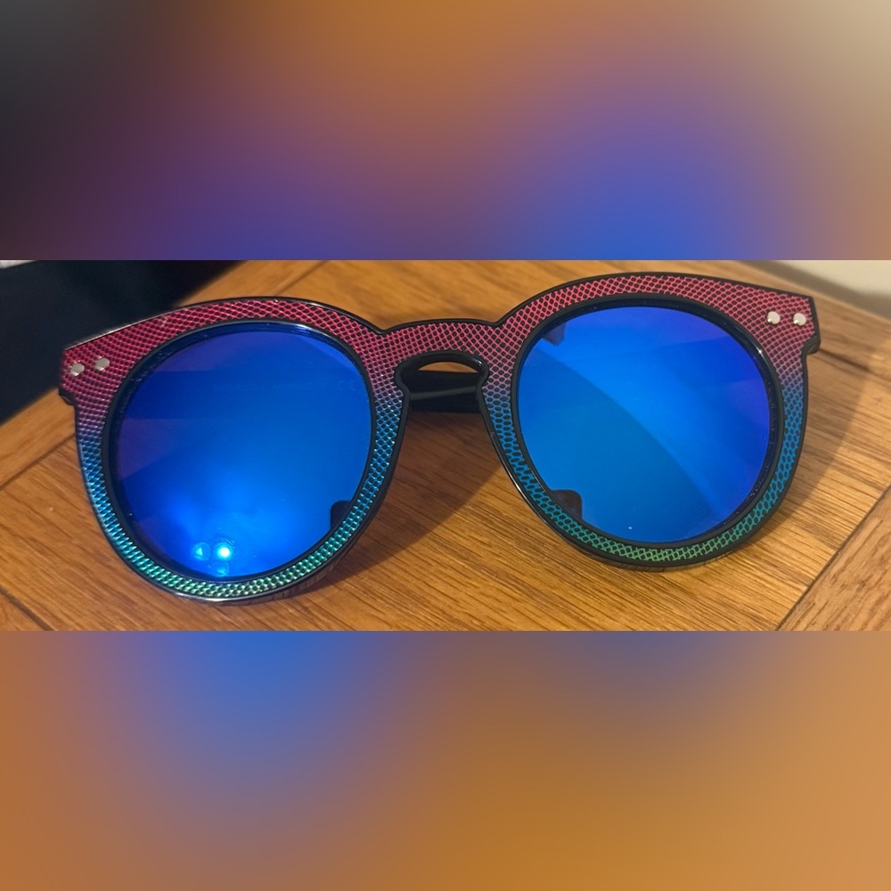 Rebecca Minkoff Patti Oversize Vintage Style Round Sunglasses